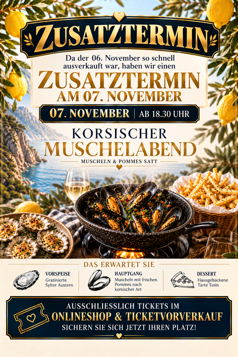 Muschelabend 7. November, Fünfertisch – Künstlercafé Husum