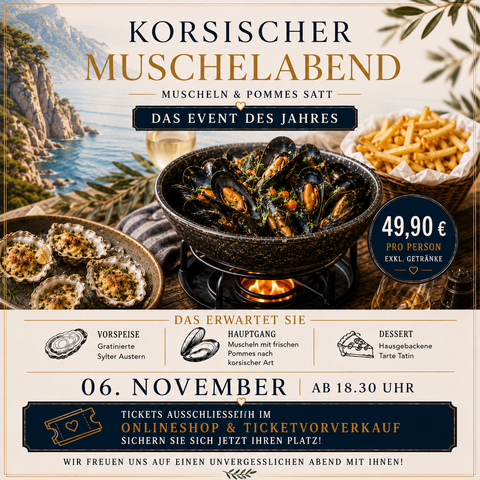 Korsischer Muschelabend im Künstlercafé Husum 🦪✨